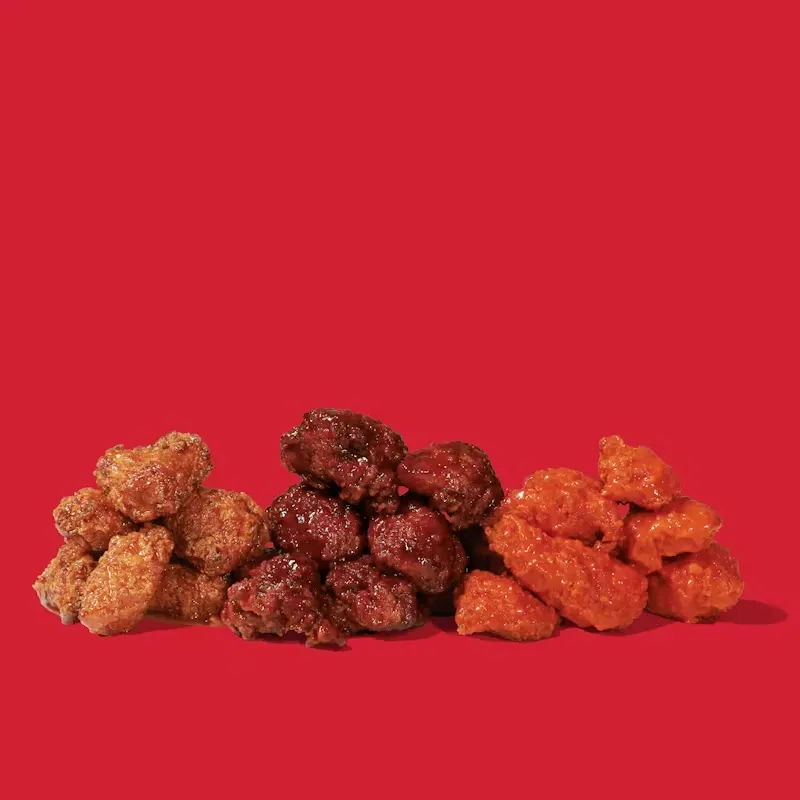 Flight of Saucy Bites at Dave's Hot Chicken