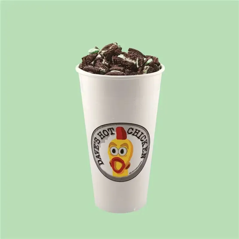 Mint Oreo Top-Loaded Shake at Dave's Hot Chicken